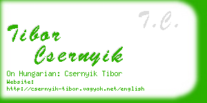 tibor csernyik business card